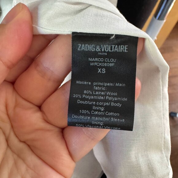 NWT Zadig & Voltaire Wool Marco Stud Coat - Picture 12 of 13